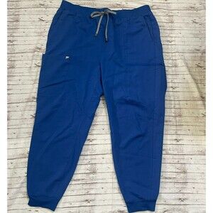 Fabletics Scrub Joggers Womens Size XXL 1X S Short Blue On Call Drawstring
